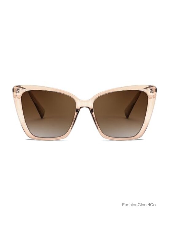 Retro Cat Eye Polarized Sunglasses for Women Trendy Oversized Sun Glasses main image 6
